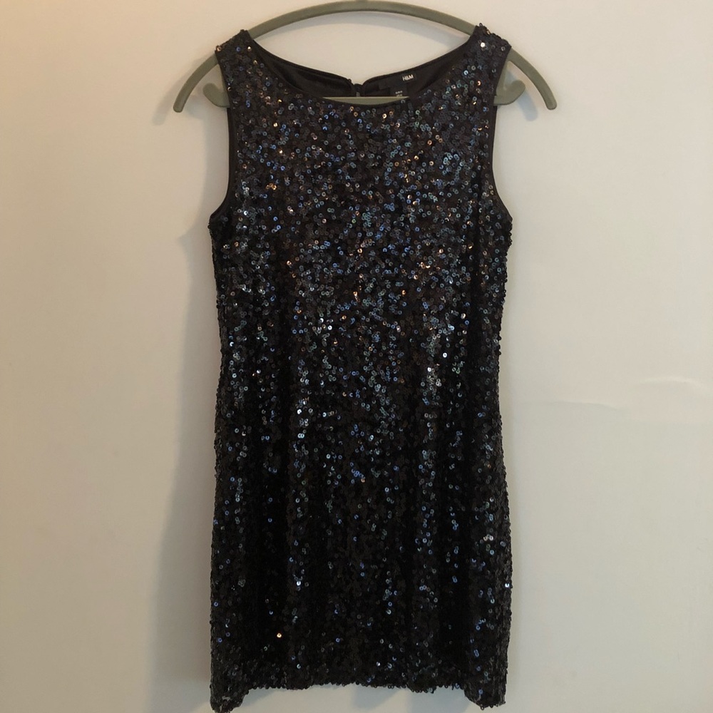 H&M Sequin Black Dress